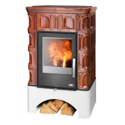 Kachlová kamna ABX Britania s výměníkem, hnědá